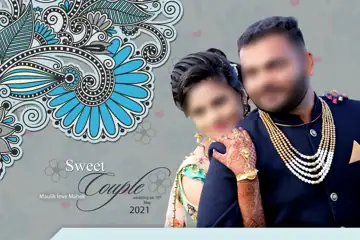 Wedding Album Cover PSD in Timeless Lace Ornaments Style