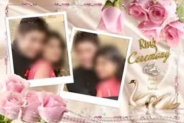 Wedding Album Cover PSD in Vibrant Temple Motif Style