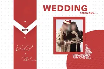 Wedding Album Cover PSD – Stylish Brush Strokes Design