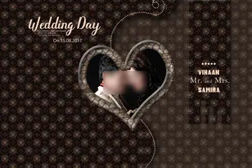 Wedding Album Cover PSD – Timeless Rose Petals Design