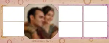 Wedding Photo Album 12x30 PSD – Floral Bokeh Lights Design