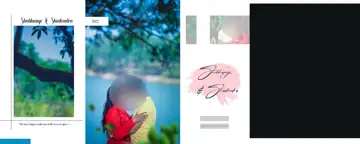 Wedding Photo Album 12x30 PSD – Graceful Pastel Clouds Design