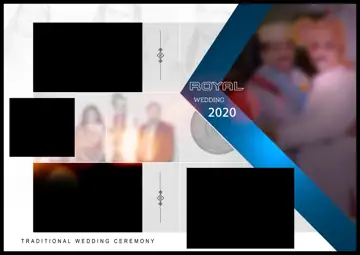 Wedding Photo Album 17x24 PSD – Floral Rose Petals Design