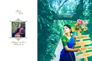 Wedding Photo Album 18x24 PSD – Bright Watercolour Splash Design
