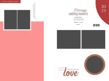 Wedding Photo Album 18x24 PSD – Charming Geometric Lines Design