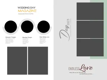 Wedding Photo Album 18x24 PSD – Modern Geometric Lines Design