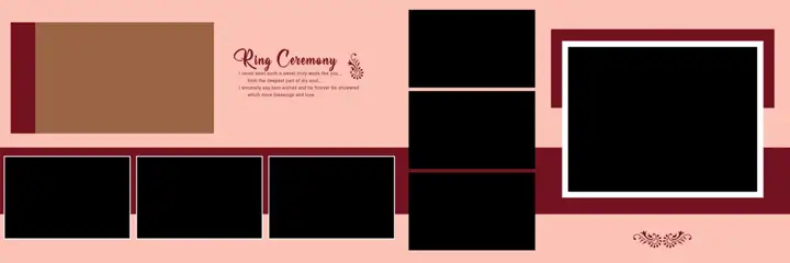 Wedding Album 12x36 PSD – Charming Floral Border Design