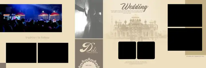 Wedding Album 12x36 PSD – Classic Bokeh Lights Design