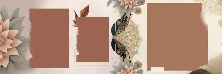 Wedding Album 12x36 PSD – Soft Pastel Paisley Pattern Design