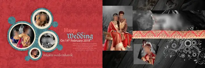 Wedding Album 12x36 PSD – Stylish Brush Strokes Design