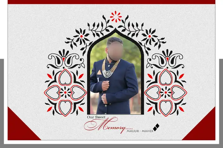 Wedding Album Cover PSD – Bright Mandala Art Design