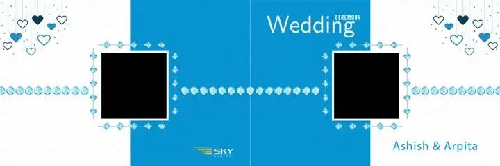 Wedding Album Cover PSD – Dreamy Peacock Art Design