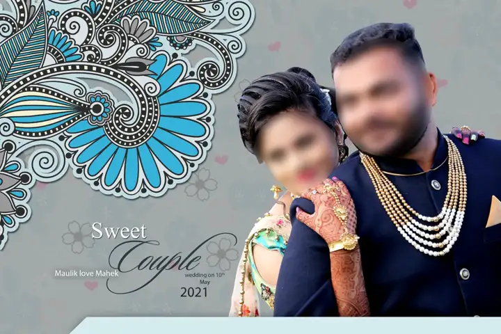 Wedding Album Cover PSD in Timeless Lace Ornaments Style