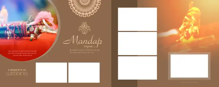 Wedding Photo Album 12x30 PSD – Minimal Mandala Art Design