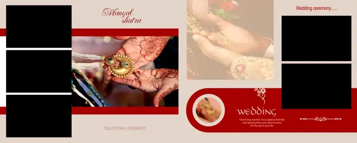 Wedding Photo Album 12x30 PSD – Stylish Geometric Lines Design
