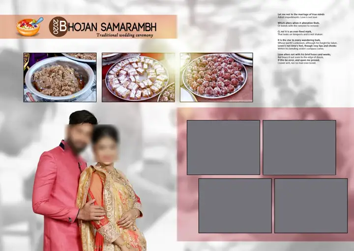 Wedding Photo Album 17x24 PSD – Artistic Rose Petals Design