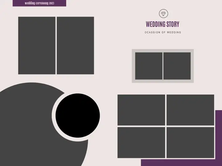 Wedding Photo Album 18x24 PSD – Graceful Pastel Clouds Design