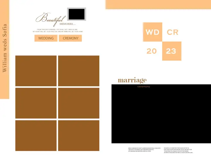 Wedding Photo Album 18x24 PSD – Timeless Floral Border Design
